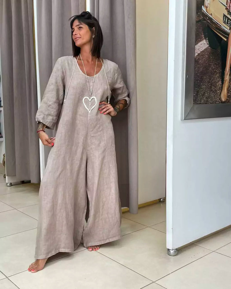 Macacão Boho Chic em Linho – Compre 1 e Leve 3!