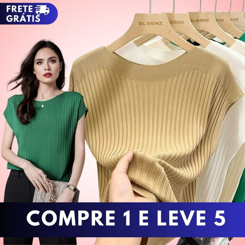 (KIT COM 5) Blusinha em Malha Viscoelástica [PROMO ANTECIPADA BLACK FRIDAY]