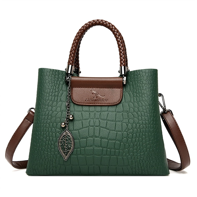 Bolsa Transversal Couro Croco - Aussie